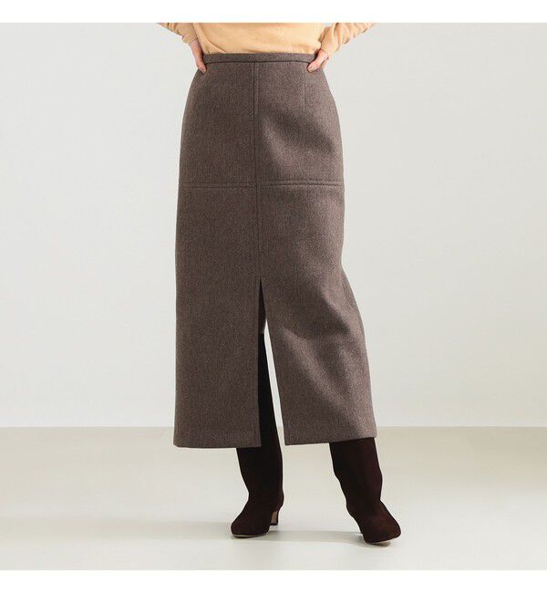 Demi-Luxe BEAMS 「AK+1 / ボンディング スカート」|スカート|BROWN