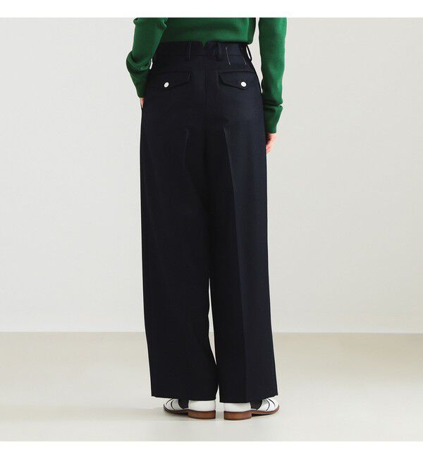 Demi-Luxe BEAMS 「AK+1 / 1タック ウール ワイドパンツ」|チノ|