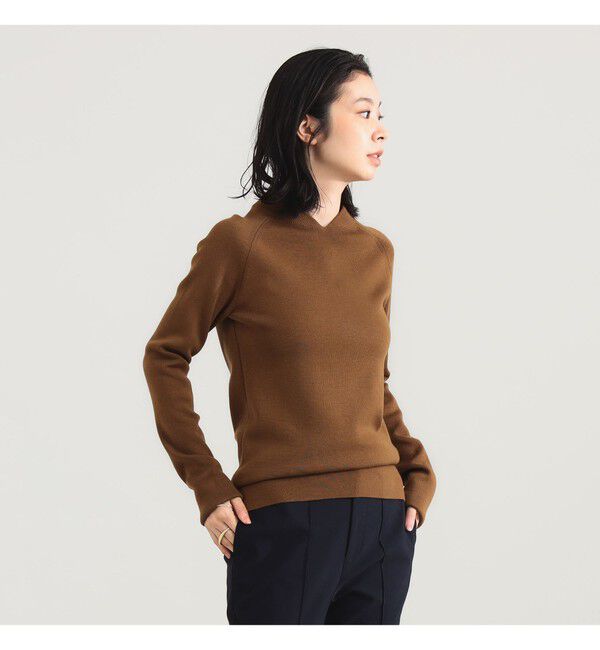 Demi-Luxe BEAMS 「AK+1 / MA-1 リブカラー プルオーバー」|ニット・セーター|