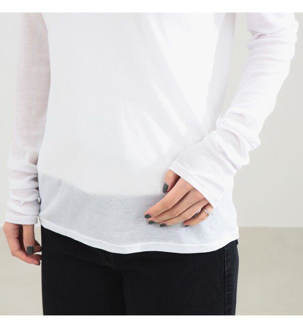 Demi-Luxe BEAMS 「シアーコットン ロングスリーブT」|Tシャツ・カットソー|