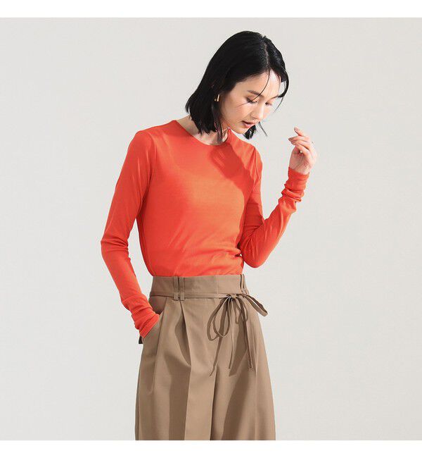 Demi-Luxe BEAMS 「シアーコットン ロングスリーブT」|Tシャツ・カットソー|ORANGE