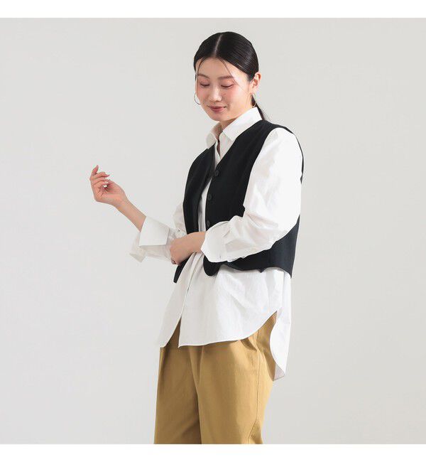 Demi-Luxe BEAMS 「ヒヨク Vネック ショートジレ」|ダウン|