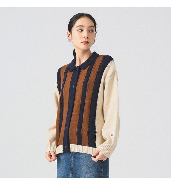 Ray BEAMS 「【別注】Champion / ニット カーディガン」|ニット・セーター|BEIGE