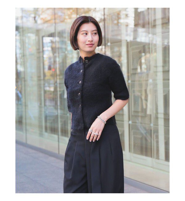 Demi-Luxe BEAMS 「モヘヤ ハーフスリーブ 2WAY プルオーバー」|ニット・セーター|