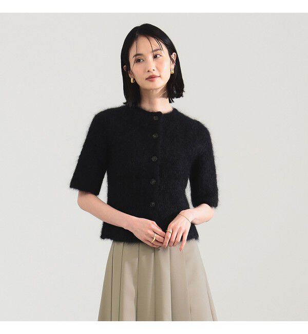 Demi-Luxe BEAMS 「モヘヤ ハーフスリーブ 2WAY プルオーバー」|ニット・セーター|