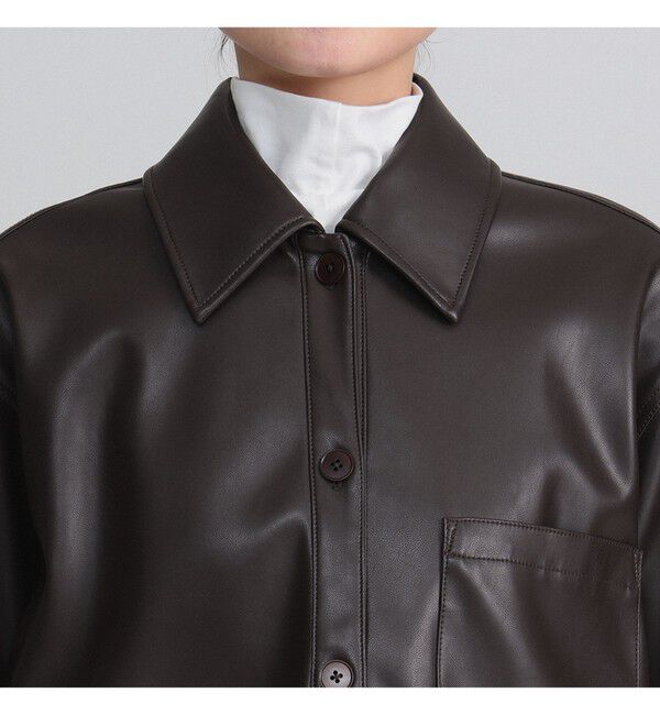 Demi-Luxe BEAMS 「フェイクレザー シャツジャケット」|ダッフルコート|