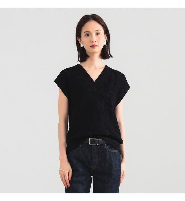 Demi-Luxe BEAMS 「コットン 畦編みベスト」|ニット・セーター|