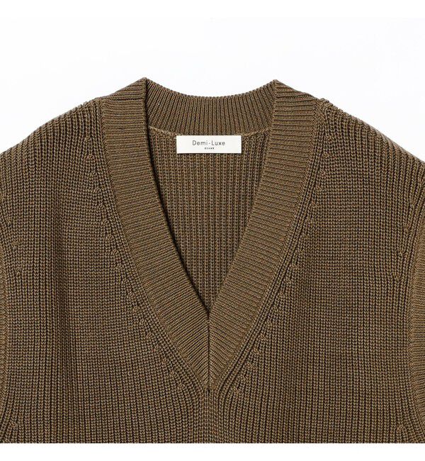 Demi-Luxe BEAMS 「コットン 畦編みベスト」|ニット・セーター|