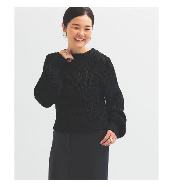 Demi-Luxe BEAMS 「畦編み ニット プルオーバー.M」|ニット・セーター|BLACK