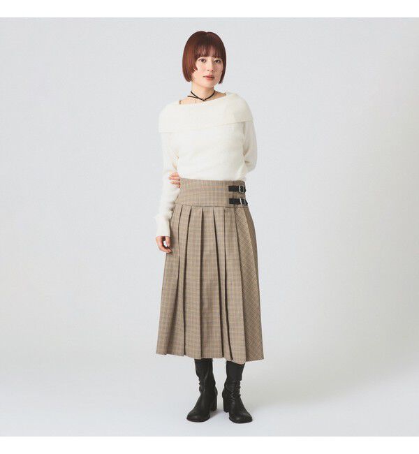 Ray BEAMS 「チェック キルト ミディスカート」|スカート|