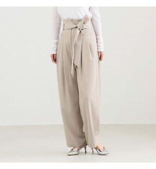 Demi-Luxe BEAMS 「ベルテッド カルゼ パンツ」|チノ|BEIGE