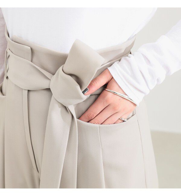 Demi-Luxe BEAMS 「ベルテッド カルゼ パンツ」|チノ|