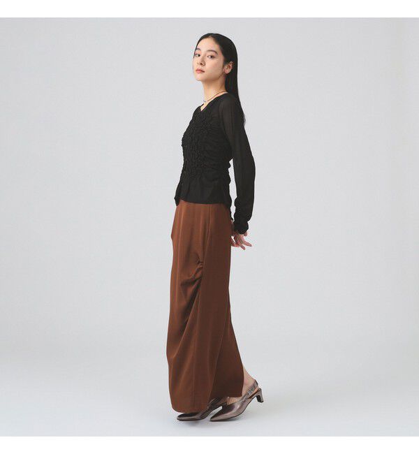 Ray BEAMS 「シャーリング ギャザー カーディガン」|カーディガン|