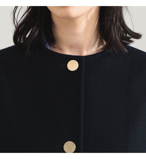 Demi-Luxe BEAMS 「ソフトメルトン ノーカラーコート」|ダッフルコート|
