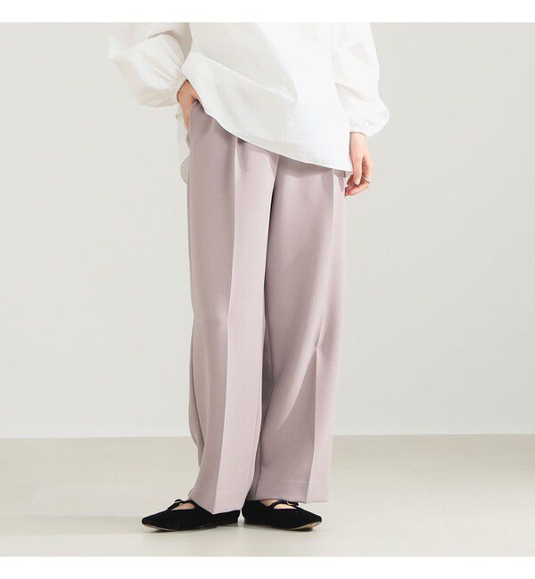 Demi-Luxe BEAMS 「ウォッシャブル ダブルクロス パンツ」|チノ|LAVENDER