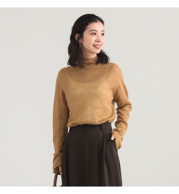 Demi-Luxe BEAMS 「モヘヤ オフ タートル プルオーバー」|ニット・セーター|CAMEL