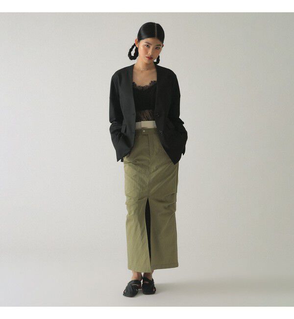 Ray BEAMS 「ノーカラー ビッグ ジャケット」|ノーカラージャケット|