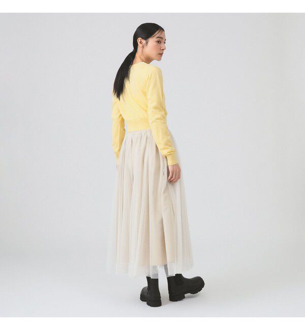 Ray BEAMS 「14ゲージ ショート丈 クルーネック カーディガン」|カーディガン|