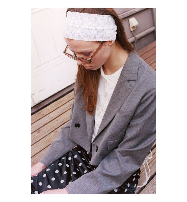 Ray BEAMS 「2ボタン W クロップド ジャケット」|テーラードジャケット|GREY_STRIPE