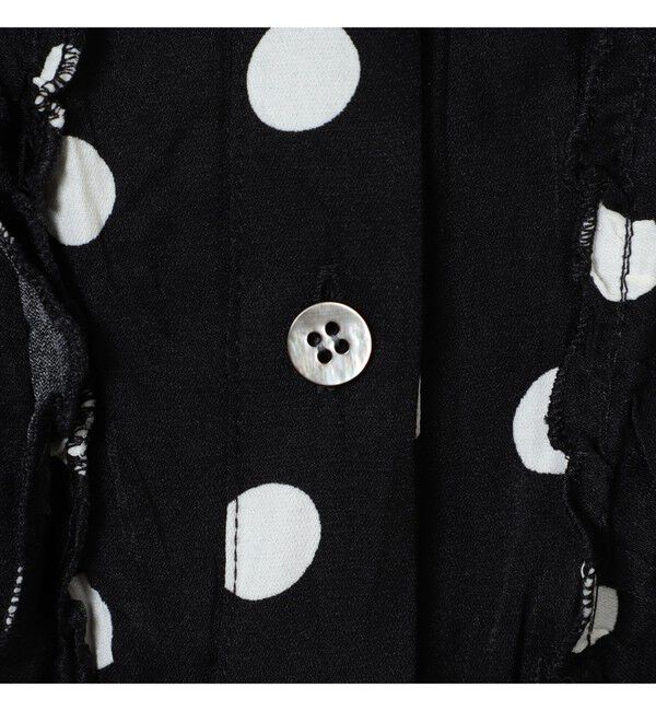 Ray BEAMS 「ドット クリンクル フリル シャツ」|シャツ・ブラウス|