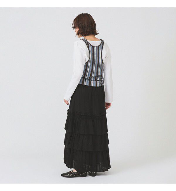 Ray BEAMS 「マルチストライプ ニット キャミソール」|キャミソール|