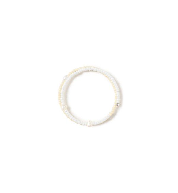 BEAMSBOY「淡水パール &times; ビーズ ブレス」|その他|WHITE