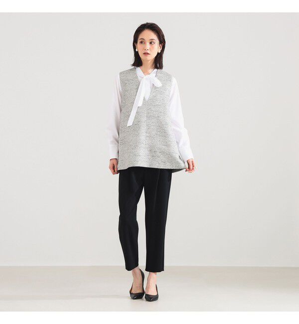 Demi-Luxe BEAMS 「ツイード フレア Vネック ジレ＊」|シャツ・ブラウス|