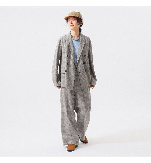 BEAMSBOY「チェック スラックス」|チノ|