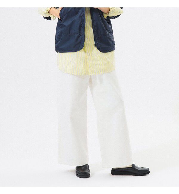 BEAMSBOY「ワイド デニム パンツ」|チノ|OFF_WHT