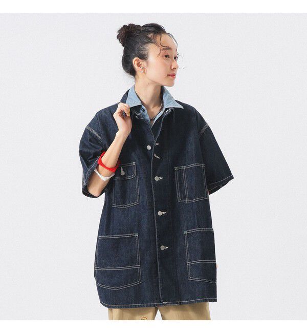BEAMSBOY「デニム カバーオール ショートスリーブ」|ブルゾン・スタジャン|INDIGO