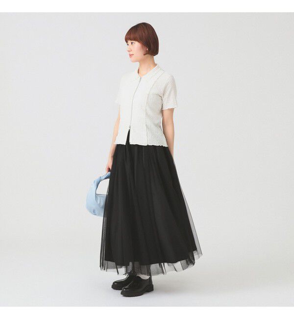 Ray BEAMS 「シュリンクメロー ジップ ポロ カーディガン」|カーディガン|