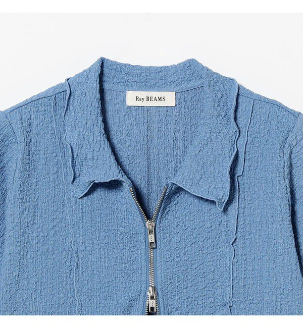 Ray BEAMS 「シュリンクメロー ジップ ポロ カーディガン」|カーディガン|