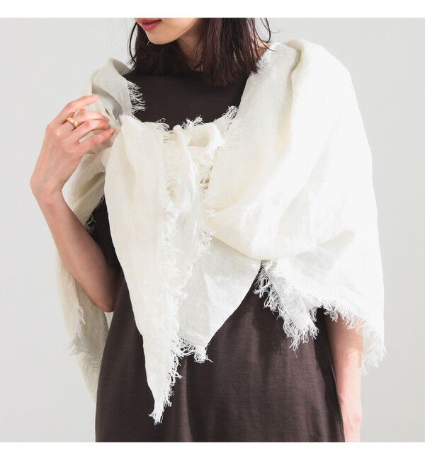 Demi-Luxe BEAMS 「ASAUCE MELER / リネン ガーゼ ストール」|ストール|