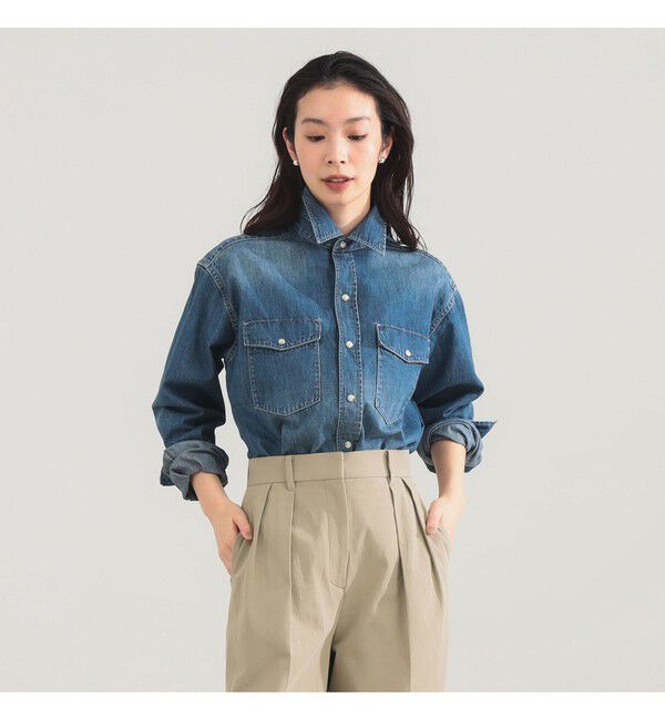 Demi-Luxe BEAMS 「AK+1 / 8オンス ウォッシュド シャツ」|シャツ・ブラウス|INDIGO
