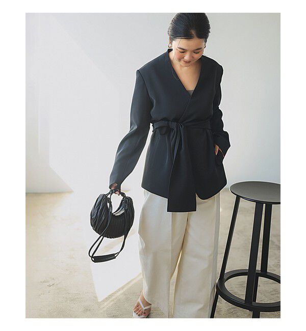 Demi-Luxe BEAMS 「ドライカルゼ ベルテッド ジャケット」|ダッフルコート|