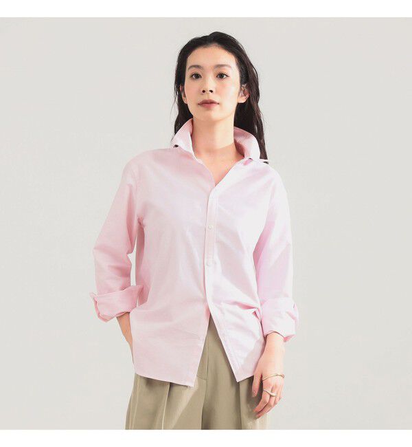 Demi-Luxe BEAMS 「AK+1 / コットン オックス シャツ」|シャツ・ブラウス|PINK