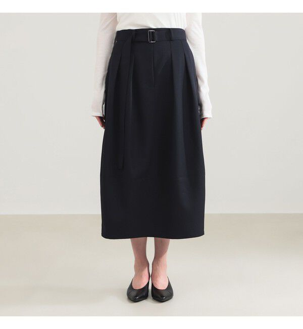 Demi-Luxe BEAMS 「ベルテッド コクーン スカート」|スカート|