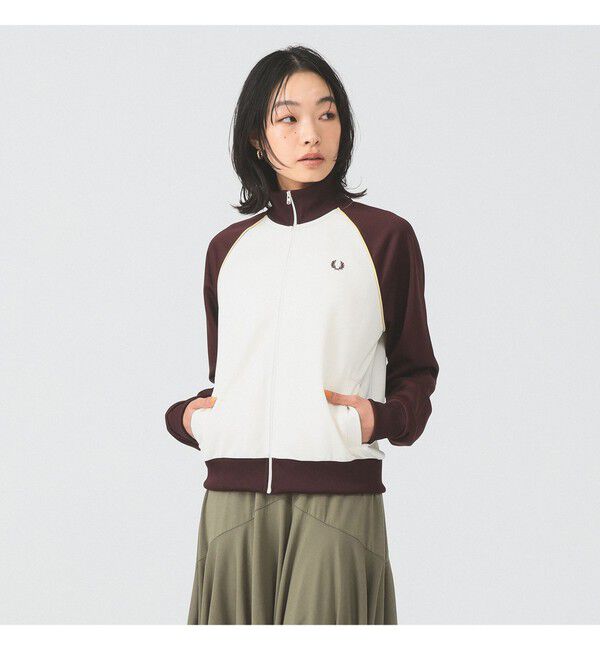 Ray BEAMS 「FRED PERRY / カラーブロック トラック ジャケット」|スウェット・ジャージ|ECRU