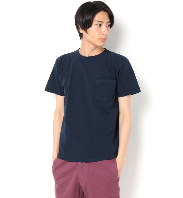 BEAMS「GOODWEAR / ポケットTシャツ」|Tシャツ・カットソー|NAVY