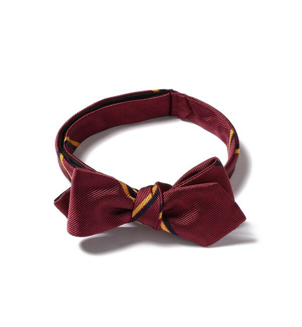 BEAMS PLUS「BEAMS PLUS / Silk Bow Tie Wide Regimental」|ネクタイ・蝶ネクタイ|BURGUNDY