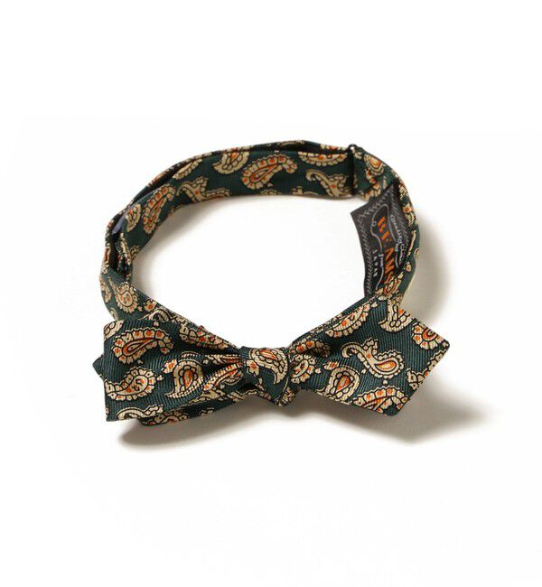 BEAMS PLUS「BEAMS PLUS / シルク ミニペイズリー プリント ボウタイ」|ネクタイ・蝶ネクタイ|GREEN