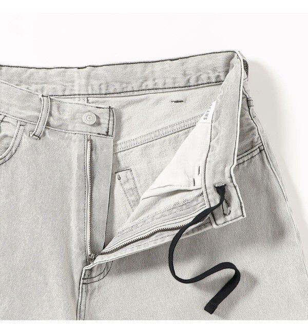 BEAMS「5ポケット クウォーターレングス ワイドデニム」|デニム|