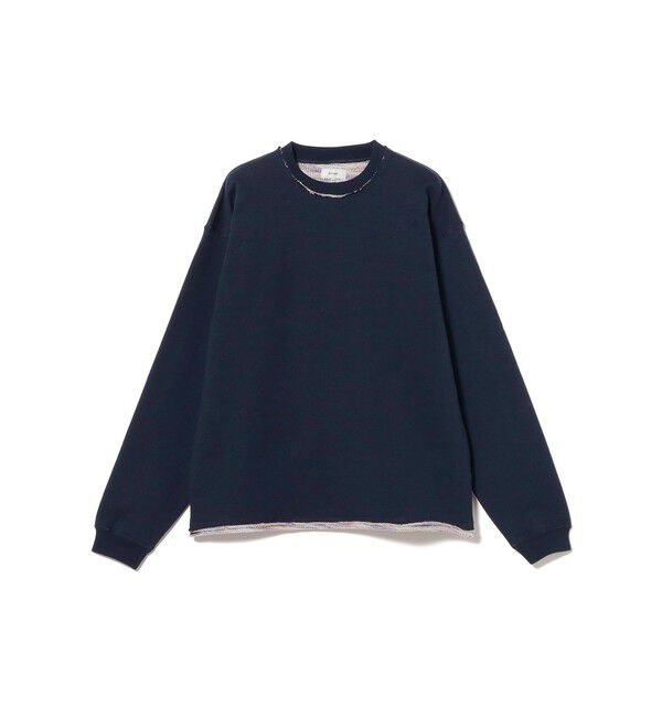 BEAMS「カスリ染め クルーネック スウェットシャツ」|スウェット・ジャージ|NAVY