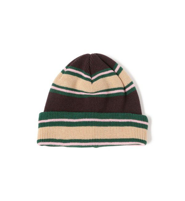 BEAMS「マルチボーダー ワッチキャップ」|キャップ・キャスケット|BROWN