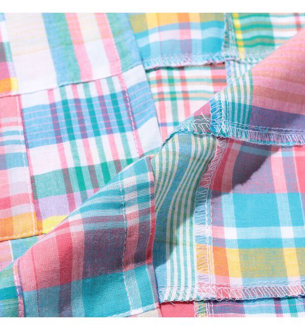 BEAMS PLUS「Stole Patch Works Madras」|マフラー|