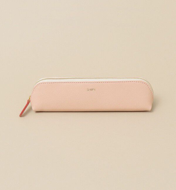 SHIPS「SHIPS:【SAFFIANO LEATHER】イタリアンレザー ペンケース」|その他|ピンク
