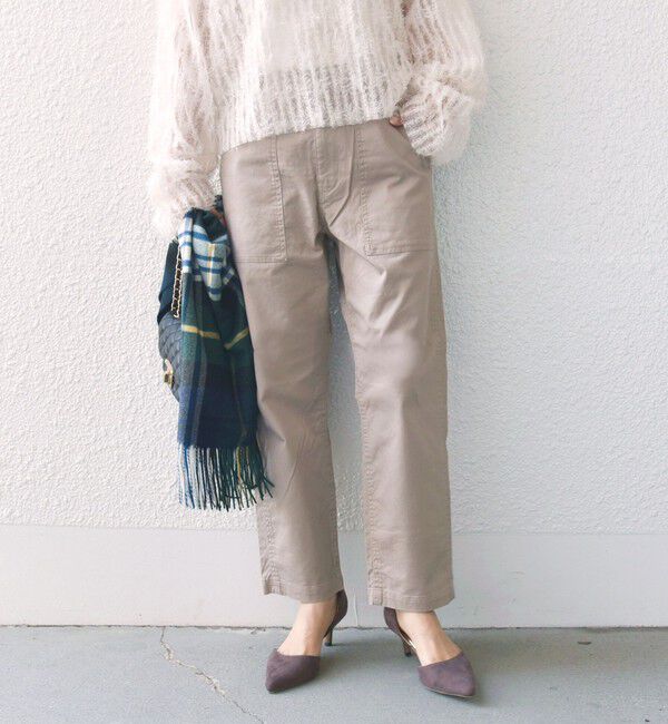 SHIPS for women「《一部追加予約》【WEB限定】ストレッチ ベーシック ベイカー パンツ」|その他|