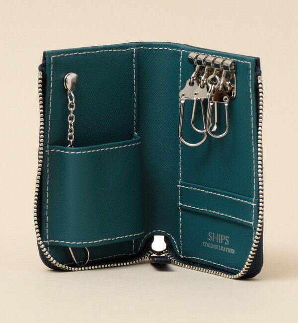 SHIPS「【WEB限定】SHIPS: 【SAFFIANO LEATHER】 2トーン キーケース」|その他|