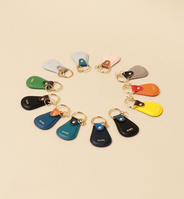 SHIPS「【WEB限定】SHIPS: 【SAFFIANO LEATHER】 2トーン キーホルダー」|その他|