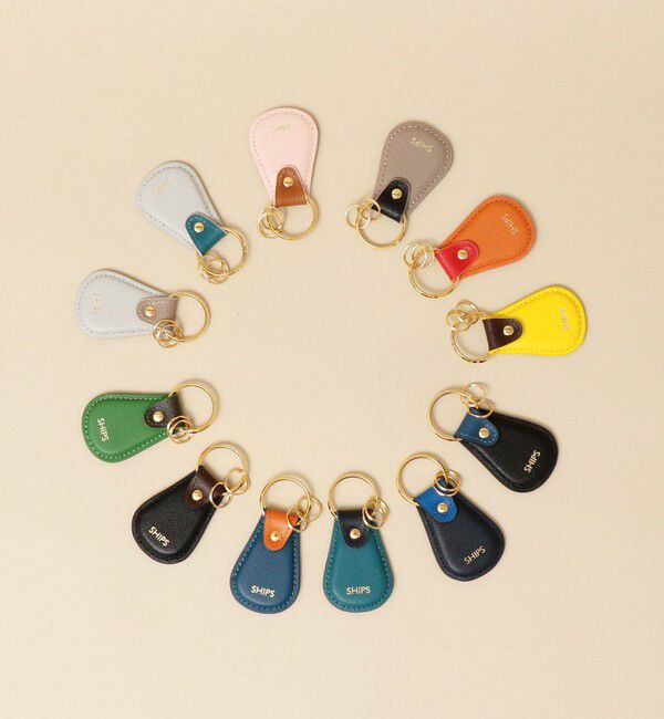 SHIPS「【WEB限定】SHIPS: 【SAFFIANO LEATHER】 2トーン キーホルダー」|その他|